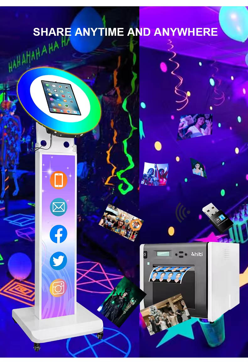 White Social Party Shooting Photo Booth With Lcd Screen Chinese Manufacture Wholesale Ipad Photo Booth Stand