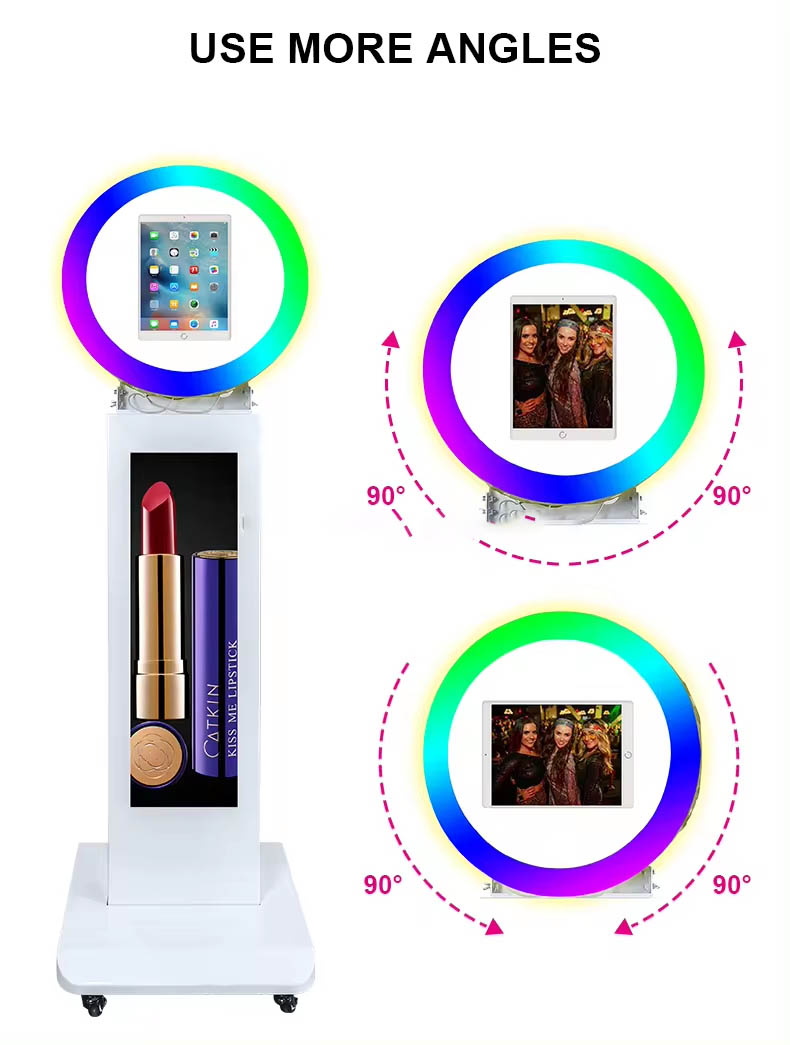 Factory Wholesale Corporation Partie Selfie Booth Rgb Ring Fill Light Ipad Photo Booth Stand