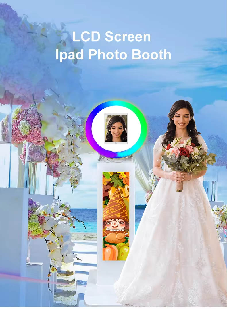 Portable Ipad Photo Booth Shell With Lcd Screen Corporation Parties Photobooth Selfie Stand Machine Kiosk