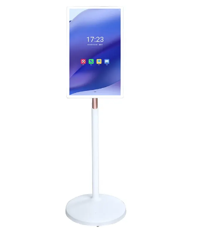 Interactive 27 Inch Stand By Smart Touch Screen Movable Battery Rechargeable Rotate Touch Screen Signage