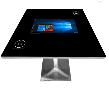 21.5 Inch Hotel Restaurant Table Tactile Wireless Charging Android or Windows Smart Interactive Multi Touch Screen Table